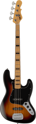 G & L JB Tribute Jazz Bass Sunburst Ahornhals